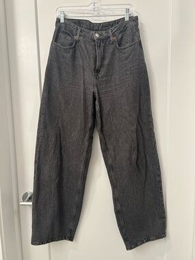 Classic High-Waist barrel jeans - Black
